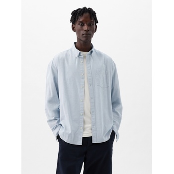 GAP Оксфорд риза с лого oversize GAP GAP | Sin | МЪЖЕ | L