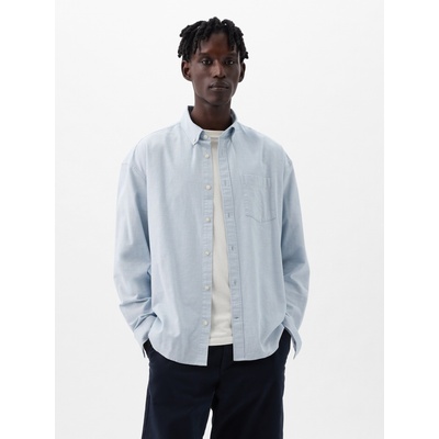 GAP Оксфорд риза с лого oversize GAP GAP | Sin | МЪЖЕ | L