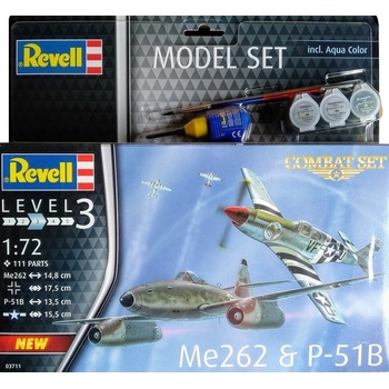 Revell ModelSet letadla 63711 Me262 & P-51B 1:72