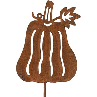 Rustikální rezavý zápich dýně Pumpkin Rust - 7*1*40 cm - Clayre & Eef