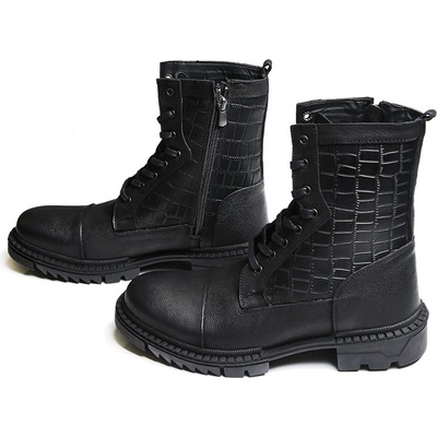 Base Мъжки боти от естествена кожа - Черни 2021083453 (320900_Черно)