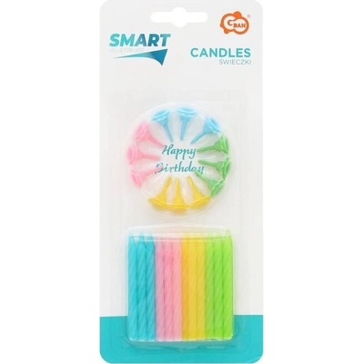 GoDan Dortové svíčky pastelové s podstavcem