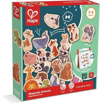 Hape Игрален комплект Hape - Магнитни животни, 30 броя (H2002)