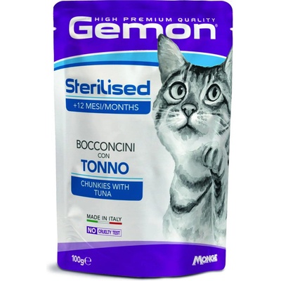 Gemon cat chunkies sterilized with tuna and dory - Пауч за кастрирани котки с Риба тон - 100гр