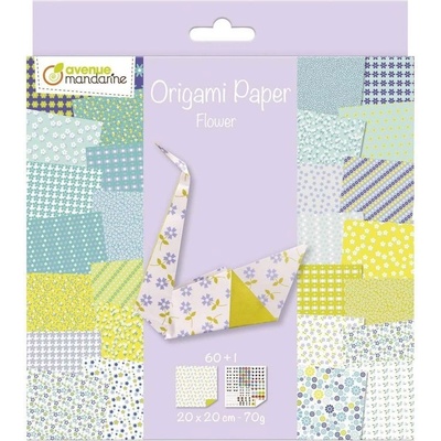 Avenue Mandarine Papíry na origami 20x20cm 60ks květiny