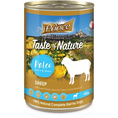 Pet nutrition|Prince Консерва за кучета с овче месо със сладки картофи, броколи, моркови TON PALEO SHEEP POT 400gr