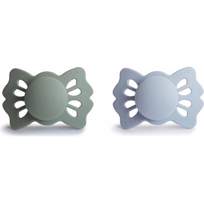 Frigg dudlík silikon 2ks symetrický Lucky Sage/Powder Blue