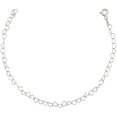 INFINITYSILVER Stříbrný náramek HEART 1 srdíčkový 723304519