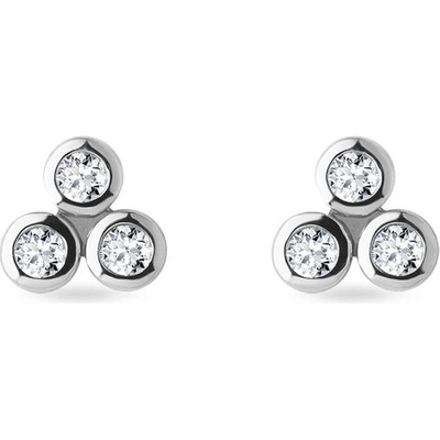 Klenota náušnice s bezel diamantmi k0494012