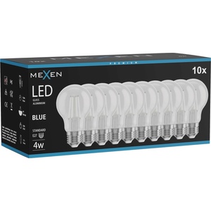 Mexen Vintis 10x LED филамент крушка E27, A60, 4W, 55 lm, синя - L150-E27-04XX-47x10 (L150-E27-04XX-47x10)