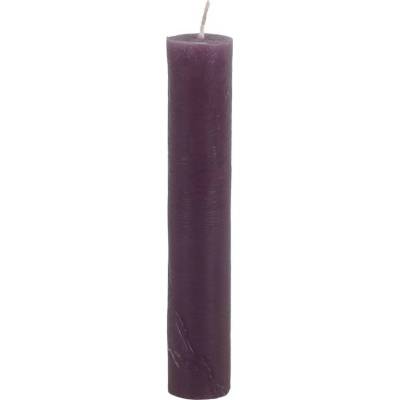 Fialová úzká krátká svíčka Short dinner plum - Ø 2 *11cm / 4h - Chic Antique