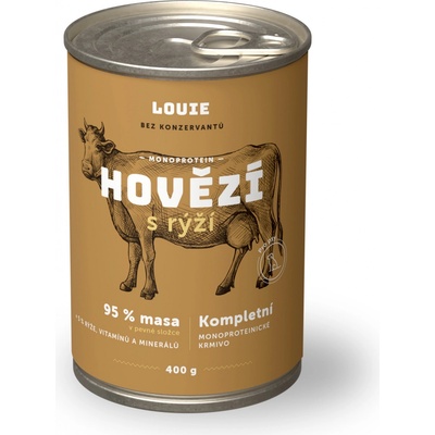 Louie Dog hovädzie s ryžou 400 g