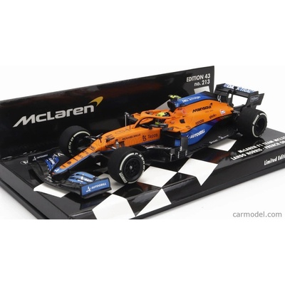 Minichamps Mclaren F1 Mcl35l Mercedes M12 Eq Power+ Team Mclaren N 4 French Gp 2021 Lando Norris oranžová svetlo modrá 1:43