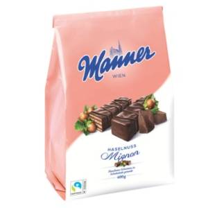 Manner Тъмен шоколад Manner с лешник 400 г