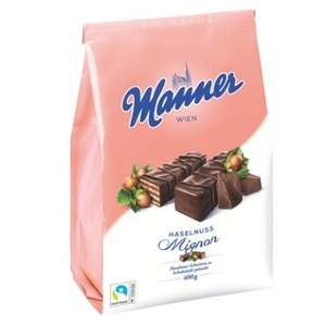 Manner Тъмен шоколад Manner с лешник 400 г