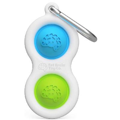 Сензорна играчка-ключодържател Tomy Fat Brain Toys - Simple Dimple, синя/зелена (F211B)