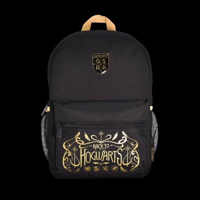CurePink Harry Potter Black & Camel černý nylon