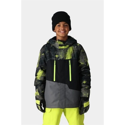 686 Boys Geo Insulated Jacket Lime Hemisphere Colorblock