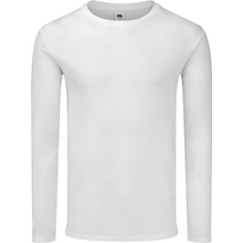 Fruit of the Loom tričko Iconic 150 LSL T dlouhý rukáv krátký rukáv pánské bílé