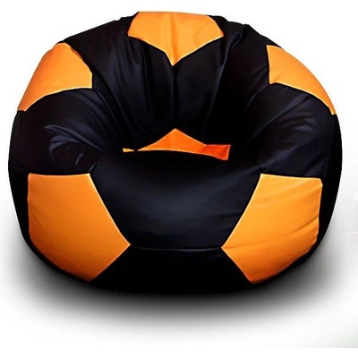 Fitmania Fotbalový míč XL vzor 05 černo-oranžová