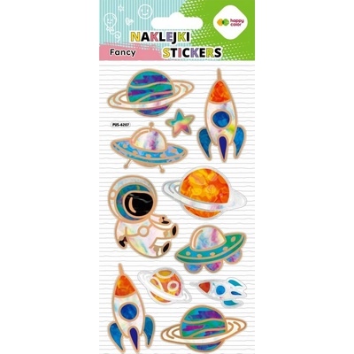 Happy nálepky 3D fancy vesmír 197