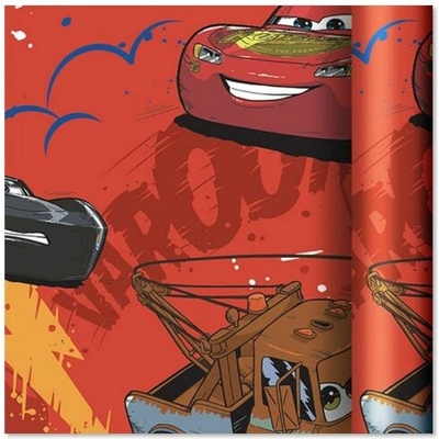 ALBI Dárkový papír - role 2 m × 70 cm - Disney Auta na červené