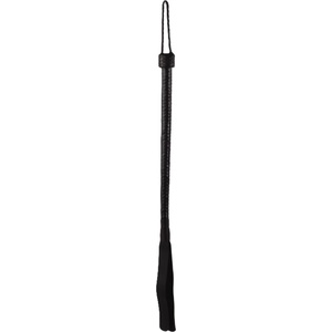  Бич с дълга ръкохватка и две опашки, 71см. - Kid Leather Tails Flogger (DEVIL00059)