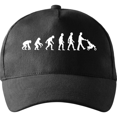 Evolúcia otecko so zahnutým šiltom a látkovou sponou Čierna