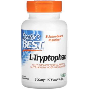 Doctor's Best Doctor’s Best L-Tryptofan with TryptoPure, 500 mg, 90 rostlinných kapslí