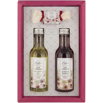 Bohemia Gifts Wine Spa Lily and Grapes sprchový gél 200 ml + šampón na vlasy 200 ml + toaletné mydlo 30 g