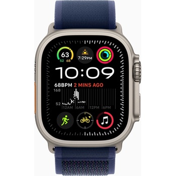 Apple Watch Ultra 2 49mm přírodní titan s modrým trailovým tahem M/L MX4L3CS/A