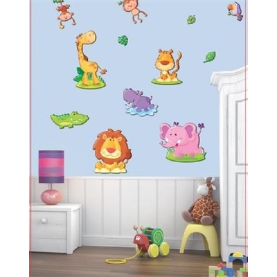 IMPOL TRADE SLK-6902 3D samolepky na zeď - zvířátka , rozměr 60 x 32 cm – Hledejceny.cz
