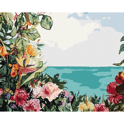 Zuty Malování Podle Čísel Květiny U Moře Alexandria Gilbert 80 x 100 cm Plátno Rám