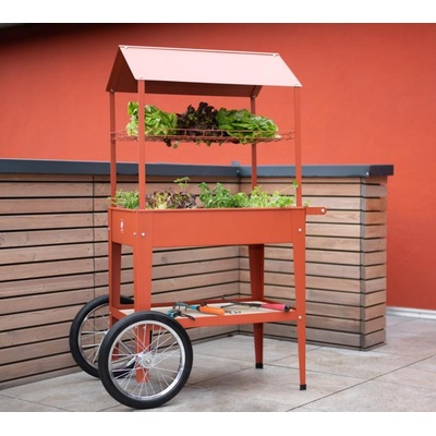 Herstera Expert Vyvýšený záhon so strieškou 85 x 50 x 150 cm HG08964601 hrdzavo červený