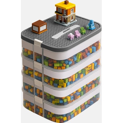 Kruzzel 25758 box na stavebnici 29 l 4 patra – Zboží Dáma