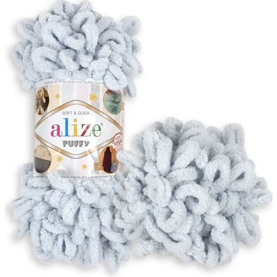 Alize Puffy 416 sivo modrá
