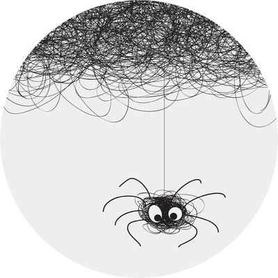 AG Design CR3325 Samolepicí vliesová fototapeta Cute Spider rozměry 140 x 140 cm