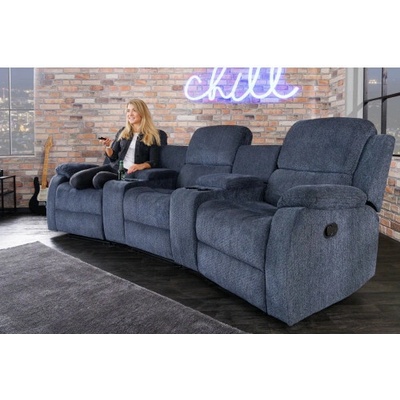 Komfort-nábytok Relax 42814 Hollywood 3 sedenie Tmavošedá látka