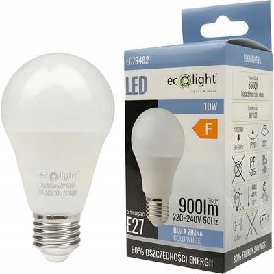 LED žiarovka ECOlight E27 10W 800Lm studená biela