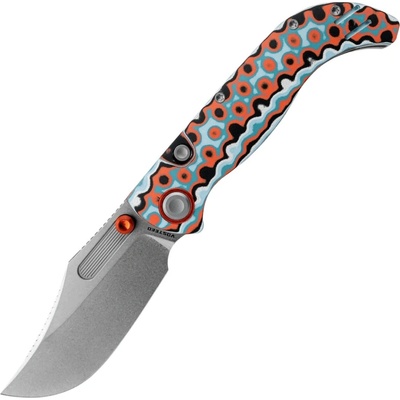 Vosteed Naga S35VN Stonewash Coral Orbit Bamboo Micarta A3907
