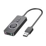 Vention USB 2.0 - 33, 5 мм, (външен, контрол на силата на звука, стерео, черен) 0, 15, звукова карта Звукови карти