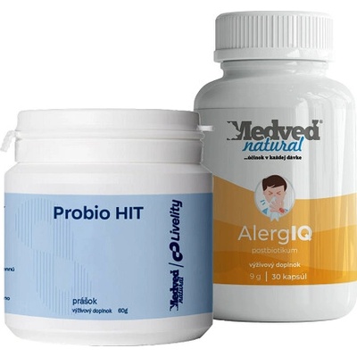 Medveď Natural Probio HIT 60 g a AlergIQ 30 kapsúl