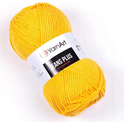 Priadza YarnArt Jeans Plus 100g/160m farba 35 žltá