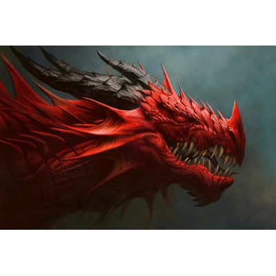 DIMEX ART Флизелинов фототапет червен дракон 375 x 250 см