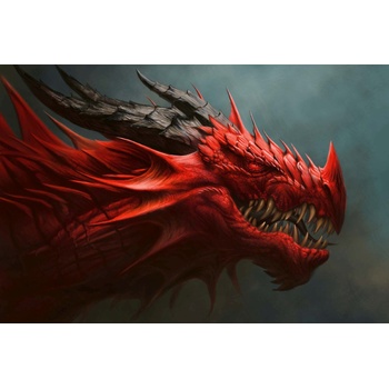 DIMEX ART s. r. o Флизелинов фототапет червен дракон 375 x 250 см