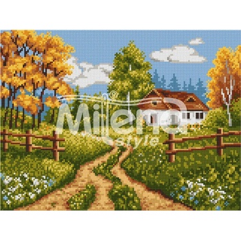 Image 1 of Milena Style Есенна пътека - Печатана Aida 14 ct без конци