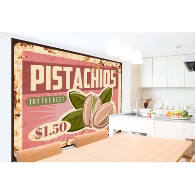 DIMEX ART Самозалепваща се флизелинова фототапета табела - шамфъстък 375 x 250 см