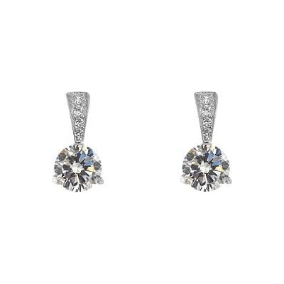 INFINITYSILVER Stříbrné náušnice se zirkonem a ozdobou L4361139b