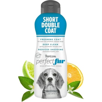 Tropiclean PerfectFur Short Double Coat Deodorizing & Shed Reducing Dog Shampoo Шампоан за кучета с къса, двойна козина 473ml