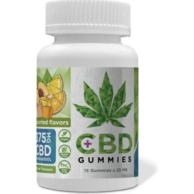 Euphoria CBD Gummies cukríky Mix 375 mg CBD, 15 ks x 25 mg